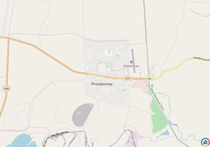 Map location of Phalaborwa
